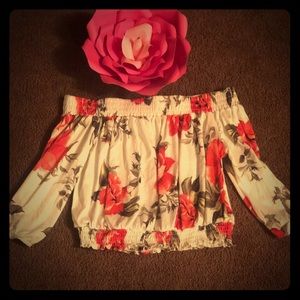 Off the shoulder floral top
